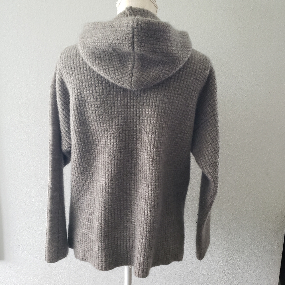 Castanea Brook Lunar 100% Casmere Hoodie Sweater Womens Medium Grey - Picture 2 of 7